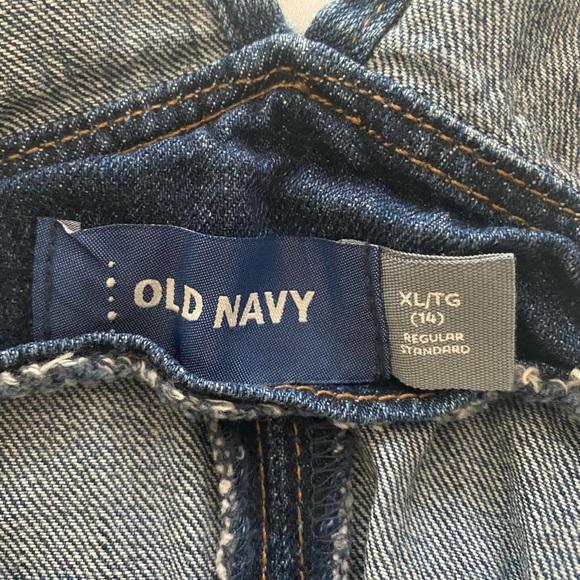 Old Navy denim overalls. Girls size 14/XL. - Picture 2 of 2
